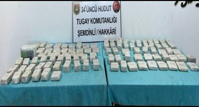 Van ve Hakkari Hudut Hatlarında 102 Kilo Uyuşturucu Ele Geçirildi